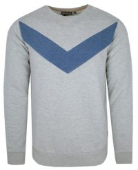 Miękka i Wygodna Bluza Męska - Popielata, Pasek. Szare bluzy bez kaptura męskie Minute, bez wzorów, z bawełny. Za 148.00 zł.