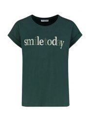 Eight2Nine Koszulka w kolorze ciemnozielonym rozmiar: L. Zielone t-shirty damskie Eight2Nine, l, bez wzorów, z bawełny, bez kołnierzyka. Za 65.85 zł.