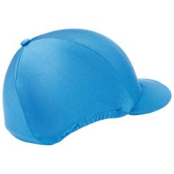 Nylonowa czapka do kasku jeździeckiego T de T. Niebieskie czapki męskie T DE T, bez wzorów, z nylonu. Za 137.00 zł.