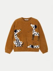 Mayoral Sweter 4356 Brązowy Regular Fit. Brązowe swetry dziewczęce Mayoral, bez wzorów, z syntetyku, bez kołnierzyka. Za 79.99 zł.