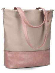 Zwei Torebka "J145" w kolorze beżowym - 37 x 36 x 15 cm rozmiar: onesize. Brązowe torebki klasyczne damskie Zwei, bez wzorów, z materiału, bez dodatków. Za 131.12 zł.