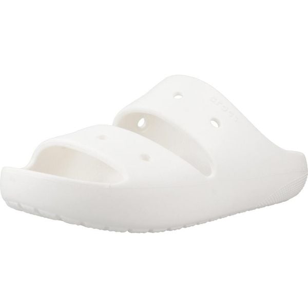 Sandały CROCS CLASSIC SANDAL V2 Biały. Białe sandały damskie Crocs, bez wzorów, z gumy, bez obcasa. Za 219.99 zł.