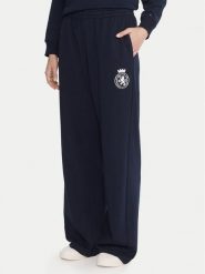 Tommy Hilfiger Spodnie dresowe UW0UW06081 Granatowy Wide Leg. Niebieskie spodnie dresowe damskie Tommy Hilfiger, m, bez wzorów, z bawełny. Za 279.99 zł.