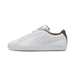 Recyklingowe Skórzane Trampki Puma Suede. Białe trampki i tenisówki męskie Puma, bez wzorów, z gumy, bez zapięcia. Za 435.50 zł.