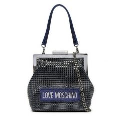 Torebka LOVE MOSCHINO. Niebieskie torebki klasyczne damskie Love Moschino, bez wzorów, wizytowe, bez kołnierzyka, bez ramiączek. Za 489.99 zł.