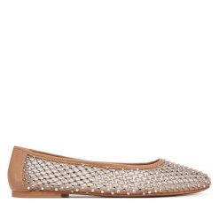 Baleriny Steve Madden. Brązowe baleriny damskie Steve Madden, bez wzorów, bez obcasa. Za 439.99 zł.