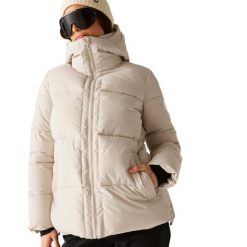 Damska Kurtka Narciarska Milleu Padded Ski Jacket. Brązowe kurtki damskie Dare 2b, m, bez wzorów, z materiału, z kapturem. Za 248.99 zł.