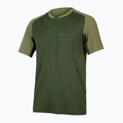 Koszulka rowerowa męska Endura GV500 Foyle Tech. Zielone t-shirty sportowe męskie ENDURA, l, z materiału, bez ramiączek, rowerowe. Za 219.99 zł.