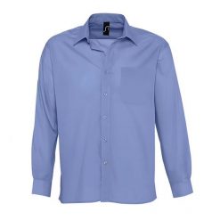 Męska Koszula Z Długim Rękawem Baltimore Poplin. Białe koszule męskie SOL'S, m, bez wzorów, bez kołnierzyka, bez ramiączek. Za 149.99 zł.