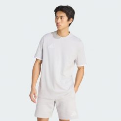 Koszulka Entrada26. Białe t-shirty sportowe męskie Adidas, uniwersalny, z bawełny, bez ramiączek, na fitness i siłownię. Za 109.00 zł.