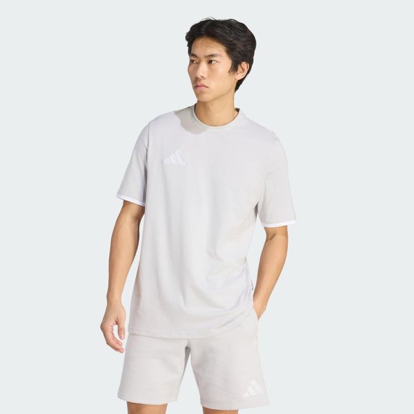Koszulka Entrada26. Białe t-shirty sportowe męskie Adidas, uniwersalny, z bawełny, bez ramiączek, na fitness i siłownię. Za 109.00 zł.