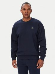 Lacoste Bluza SH8868 Granatowy Regular Fit. Niebieskie bluzy bez kaptura męskie Lacoste, m, z bawełny. Za 594.99 zł.