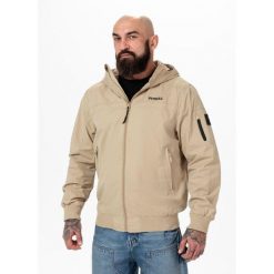 Kurtka przejściowa męska Pitbull z kapturem Longwood. Czarne kurtki męskie PITBULL, m, bez wzorów, z softshellu, z kapturem. Za 279.00 zł.