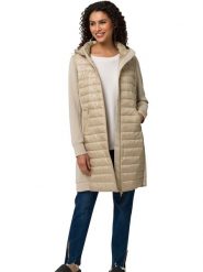 Heine Płaszcz pikowany w kolorze beżowym rozmiar: 44. Brązowe płaszcze damskie Heine, bez wzorów. Za 100.52 zł.