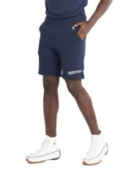 Minimalistyczne męskie bermudy z bawełny organicznej. Niebieskie szorty męskie LEONE 1947 APPAREL, na lato, bez wzorów, z bawełny, sportowe. Za 105.21 zł.