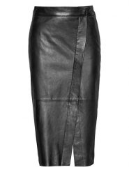 Bugatti Skórzana spódnica w kolorze czarnym rozmiar: 42. Czarne spódniczki damskie Bugatti, bez wzorów, ze skóry, z podwyższonym stanem, midi. Za 695.99 zł.