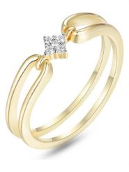 Les Petites Précieuses Pozłacany pierścionek z cyrkoniami rozmiar: 52. Żółte pierścionki damskie Les Petites Précieuses, z cyrkonią, pozłacane. Za 217.99 zł.