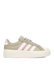 Adidas Sneakersy CEO-STREETTALK BOLD J KI1794 Khaki. Brązowe buty sportowe dziewczęce Adidas, bez wzorów, ze skóry, bez zapięcia. Za 239.99 zł.