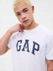 T-SHIRT MĘSKI KOSZULKA 1 BAWEŁNA GAP ATHLETIC 797924 BIAŁY. Białe t-shirty męskie GAP, m, bez wzorów, z bawełny, bez kołnierzyka. Za 180.76 zł.
