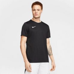 Koszulka Męska Piłkarska Nike Park VII. Czarne t-shirty sportowe męskie Nike, m, z poliesteru, bez ramiączek, do piłki nożnej. Za 89.99 zł.