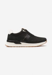 Czarne Buty Sportowe Sneakersy z Ozdobnym Napisem Zaliadne. Czarne buty sportowe na co dzień męskie Born2be, bez zapięcia. Za 119.99 zł.