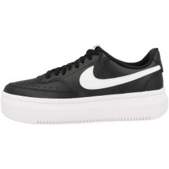 Buty do chodzenia damskie Nike W Court Vision Alta Ltr. Czarne buty sportowe na co dzień damskie Nike, bez wzorów, z materiału, trekkingowe. Za 514.00 zł.