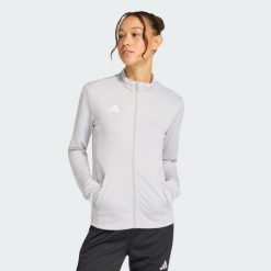 Bluza dresowa Entrada26. Szare bluzy bez kaptura damskie Adidas, z dresówki. Za 121.99 zł.