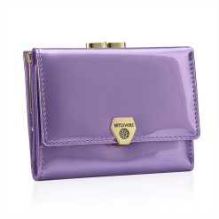 Portfel damski BETLEWSKI BPD-VS-14 FIOLET. Fioletowe portfele damskie Betlewski, bez wzorów, ze skóry. Za 139.00 zł.