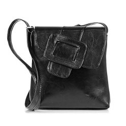 Torebka skórzana damska listonoszka DAN-A T123 czarna. Czarne shopper bag damskie DAN-A, bez wzorów, ze skóry, bez dodatków. Za 249.99 zł.