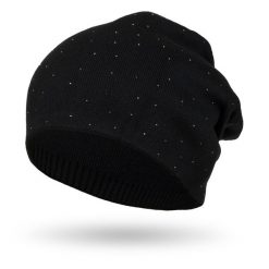 Czapka damska Peterson PTN HAT-05 czarna. Czarne czapki zimowe damskie Peterson, z dzianiny. Za 46.00 zł.