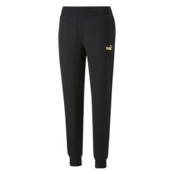 Spodnie Do Biegania Damskie Essentials+ Metaliczne. Czarne spodnie dresowe damskie Puma, m, do biegania. Za 306.99 zł.