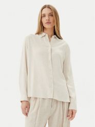 ONLY Koszula Siesta 15347208 Beżowy Oversize. Brązowe koszule damskie Only, s, bez wzorów, z wiskozy, bez kołnierzyka, bez ramiączek. Za 99.99 zł.