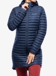 Płaszcz damski Berghaus Nula Micro Long Jacket. Niebieskie płaszcze damskie Berghaus, s, bez wzorów, z materiału, klasyczne. Za 529.99 zł.