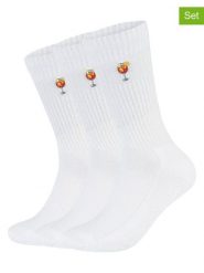 Flip Sox Skarpety (3 pary) w kolorze białym rozmiar: 39-42. Białe skarpetki męskie Flip Sox, bez wzorów, z bawełny. Za 39.49 zł.