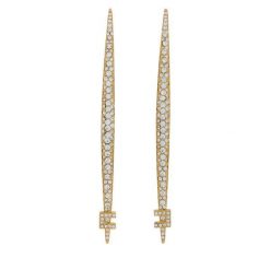 Kolczyki Elisabetta Franchi. Żółte kolczyki damskie Elisabetta Franchi, złote. Za 1,299.00 zł.