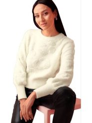 Heine Sweter w kolorze kremowym rozmiar: 48. Brązowe swetry klasyczne damskie Heine, bez kołnierzyka. Za 104.64 zł.