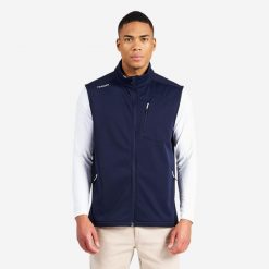 Kamizelka żeglarska softshell męska Decathlon Sailing 900. Niebieskie kurtki softshell damskie TRIBORD, l, bez wzorów, z dzianiny, bez kaptura. Za 129.99 zł.