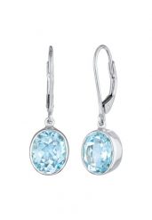Elli PREMIUM Damskie kolczyki pasjans okrągły z topazem ze srebra 925 Sterling Silver Kolczyki 1 ct. Szare kolczyki damskie Elli PREMIUM, z szafirem, srebrne. Za 363.99 zł.