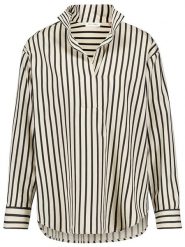 Gerry Weber Bluzka w kolorze kremowo-czarnym rozmiar: 38. Brązowe bluzki damskie Gerry Weber, bez wzorów, z bawełny, bez kołnierzyka, bez ramiączek. Za 153.71 zł.