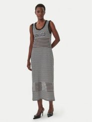 Liu Jo Beachwear Sukienka letnia VA6198 J3908 Czarny Slim Fit. Czarne sukienki damskie Liu Jo Beachwear, na lato, xs, bez wzorów, z wiskozy, bez kołnierzyka, bez ramiączek. Za 469.99 zł.