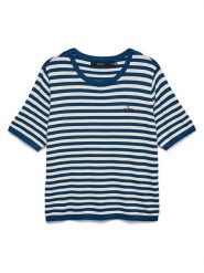 Vero Moda Sweter w kolorze granatowo-białym rozmiar: M. Niebieskie swetry klasyczne damskie Vero Moda, m, bez kołnierzyka. Za 106.38 zł.