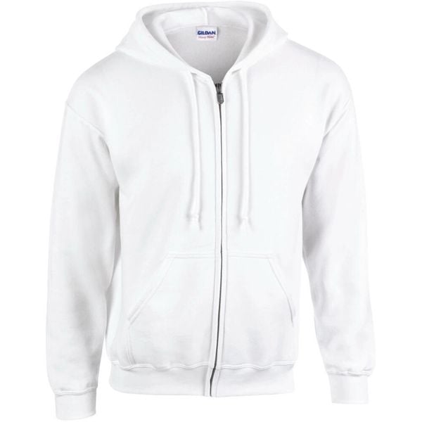Bluza z kapturem i zamkiem błyskawicznym Gildan Heavy Blend™. Białe bluzy z kapturem męskie Gildan, m. Za 190.50 zł.
