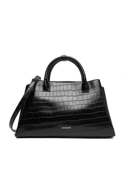 Lasocki Torebka C-LSK-M-008-08 Czarny. Czarne torebki klasyczne damskie Lasocki, bez wzorów, z materiału, bez dodatków. Za 199.99 zł.