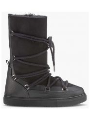 INUIKII Skórzane botki "Classic High Laced" w kolorze czarnym rozmiar: 40. Czarne botki damskie Inuikii, z materiału, bez obcasa, bez zapięcia. Za 790.67 zł.