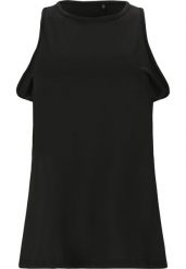 Damski tank top Elite Lab LAB. Czarne topy sportowe damskie ELITE LAB, bez wzorów, z materiału, bez ramiączek. Za 92.00 zł.