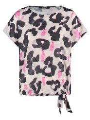 TAIFUN Koszulka w kolorze beżowo-jasnoróżowo-czarnym rozmiar: 40. Brązowe t-shirty damskie Taifun, bez wzorów, bez kołnierzyka. Za 96.60 zł.