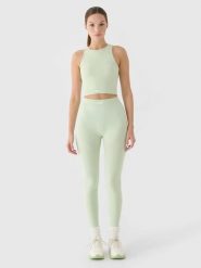 4F Legginsy trekkingowe w kolorze zielonym rozmiar: M/L. Zielone legginsy damskie 4f, l, bez wzorów, z materiału, z podwyższonym stanem, outdoorowe. Za 65.38 zł.