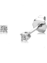 Diamant Exquis Złote kolczyki-wkrętki z diamentami rozmiar: onesize. Szare kolczyki damskie Diamant Exquis, z diamentem, złote. Za 521.99 zł.