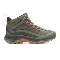 Buty męskie Merrell Speed Strike 2 Mid GTX. Zielone buty trekkingowe męskie MERRELL, bez zapięcia, trekkingowe. Za 519.99 zł.