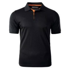 Koszulka męska Magnum Polo - czarna, Rozmiar XXXL. Czarne koszulki polo męskie MAGNUM, m, bez wzorów, z poliesteru, bez ramiączek. Za 49.99 zł.